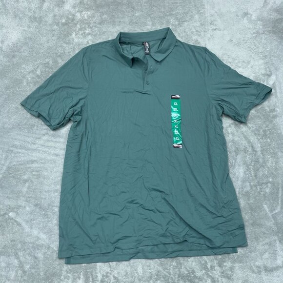 Kirkland Signature Mens XL Polo Performance Shirt Green a0436 - Picture 1 of 7